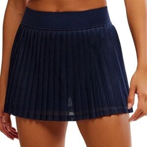 FP Movement by Free People Navy Pleated Mesh Skort